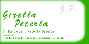 gizella peterla business card